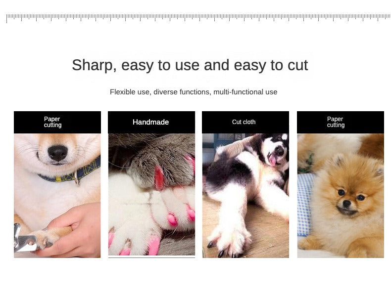 Pet nail clippers, stainless steel straight nail clippers, dog cleaning grooming tools scissors