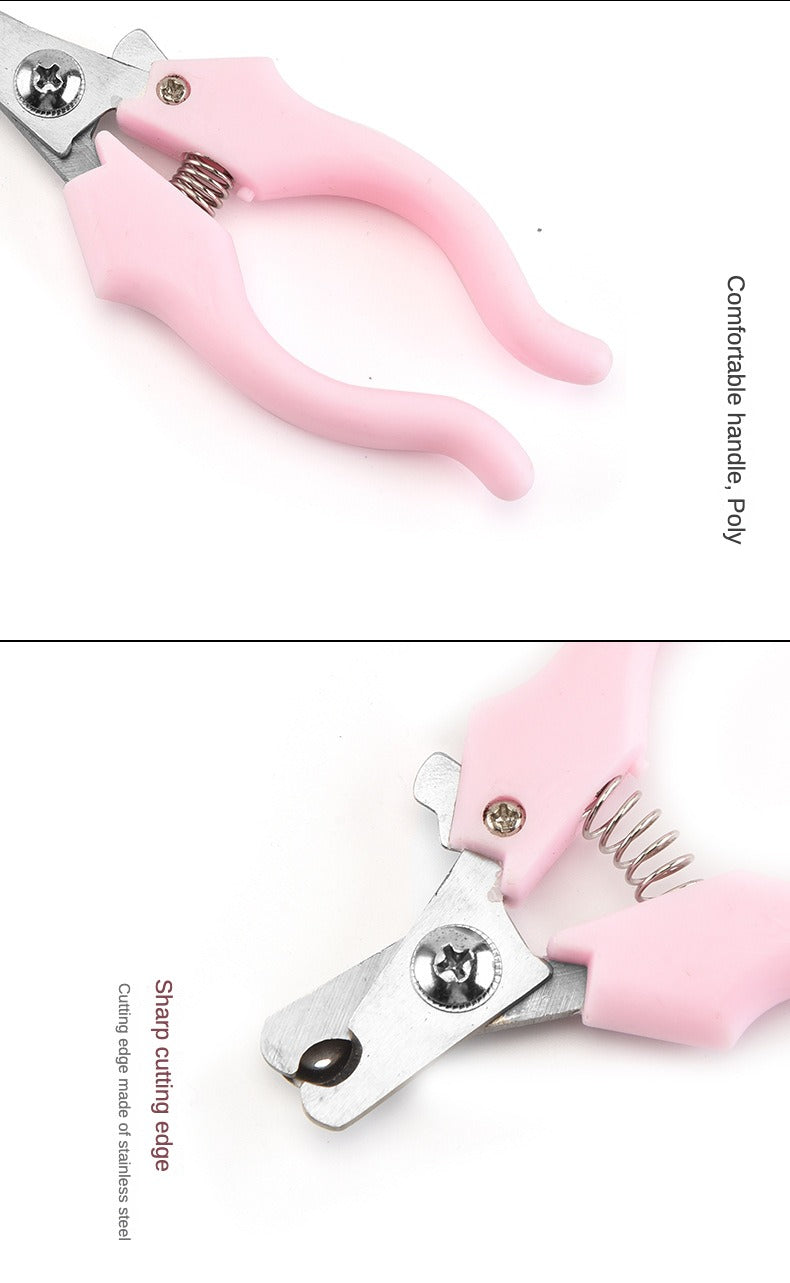 Pet nail clippers, stainless steel straight nail clippers, dog cleaning grooming tools scissors
