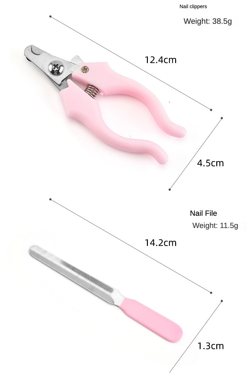 Pet nail clippers, stainless steel straight nail clippers, dog cleaning grooming tools scissors