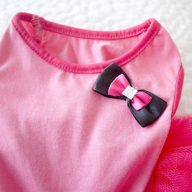 Pink Dog Cat Princess Tutu Dress, Bow Bubble Dress, Pet Puppy Clothes, Dog Apparel
