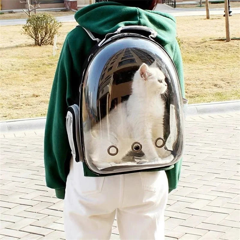 Cat Carrying Bag, Space Pet Backpack, Breathable Portable Transparent Backpack, Puppy Dog Transport Carrier