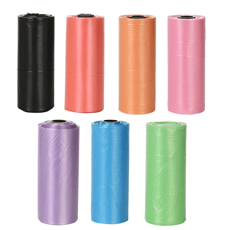 5/10 Rolls Printing Dog Poop Bag, Dog Cat Waste Pick Up Clean Bag, Random Color