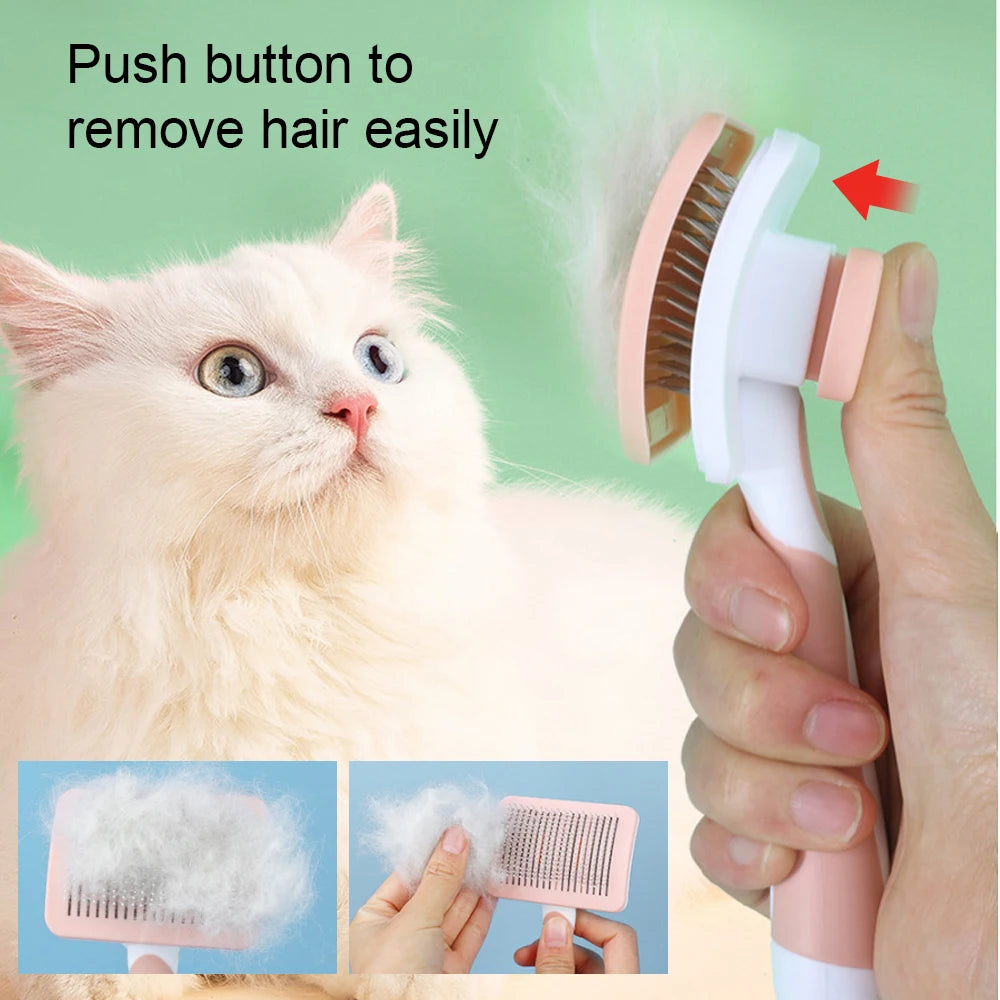 Cat Brush, Removes Loose Hair Mats Tangles Comb, Puppy Pet Grooming Tool