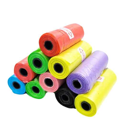 5/10 Rolls Printing Dog Poop Bag, Dog Cat Waste Pick Up Clean Bag, Random Color