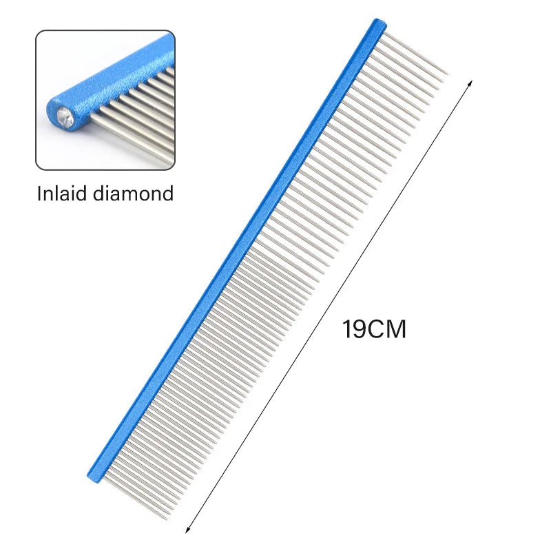 Light Aluminum Pet Comb, Professional Dog Grooming Comb Puppy, Cleaning Hair Trimmer Brush