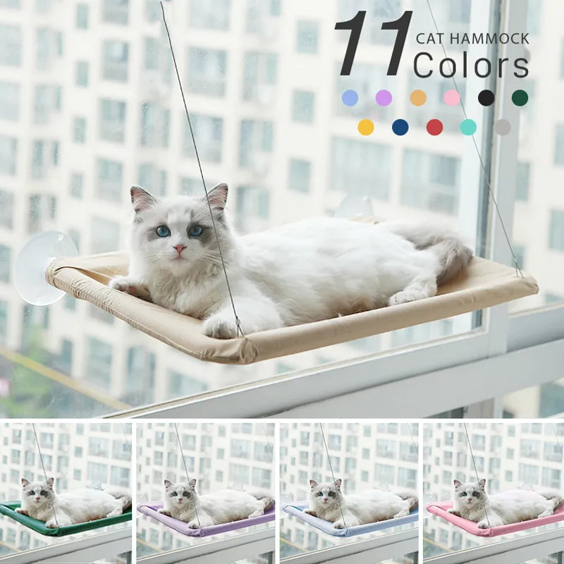 Pet Cat Hammock Hanging, Cat Bed Bearing 20Kg, Comfortable Cat Sunny Window Seat, Mount Kitten Climbing Frame