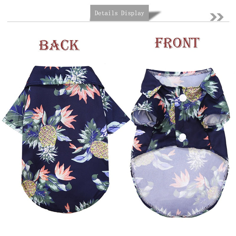 Hawaiian Beach Style Dog T-Shirts, Thin Breathable Summer Dog Clothes for Small Dogs, Puppy Pet Cat Vest, Chihuahua, Yorkies Poodle