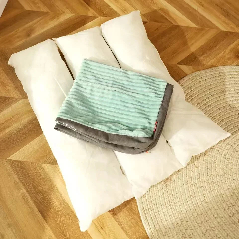 Dog Bed Washable Kennel, Four seasons, Pet Large Sofa Plus Corduroy Thick, Deep Sleep Cushion Puppy Mat for Small To Large Dogs