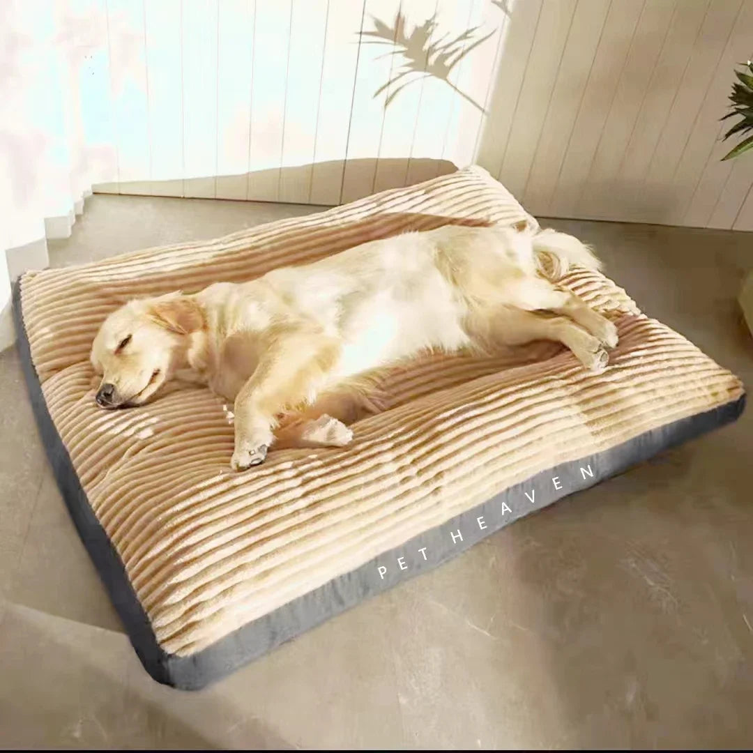 Dog Bed Washable Kennel, Four seasons, Pet Large Sofa Plus Corduroy Thick, Deep Sleep Cushion Puppy Mat for Small To Large Dogs