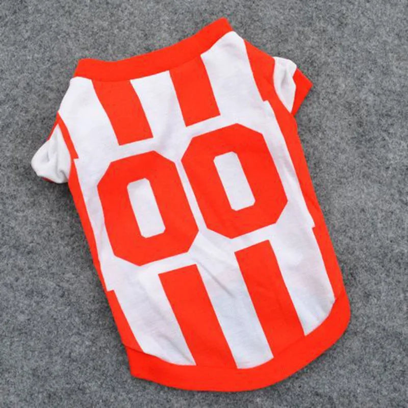 Dog Sports Jersey, Football Dog Clothes, T-shirt for Puppy Pets, Teddy Poodle