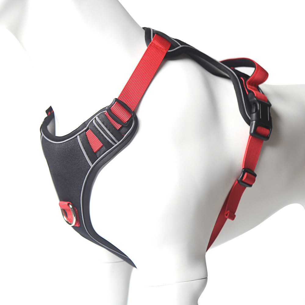 High-Quality Pet Dog Chest and Back Strap with Tactical Leash - Explosive Pet Dog Chest and Back Strap Tactical Leash