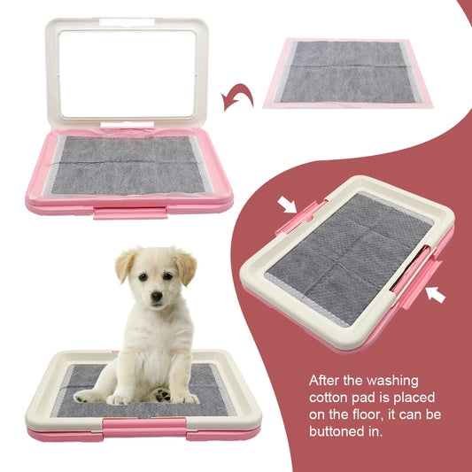 Portable Pet Dogs Toilet, Potty Pet Dogs Cats Litter Boxes Puppy Litter Tray Training Toilet Easy to Clean