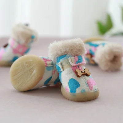 Thick Snow Pets Puppies Shoes For Dogs Chihuahua, Yorkshire, Plush Cats Winter Warm Boots Wear Supplies