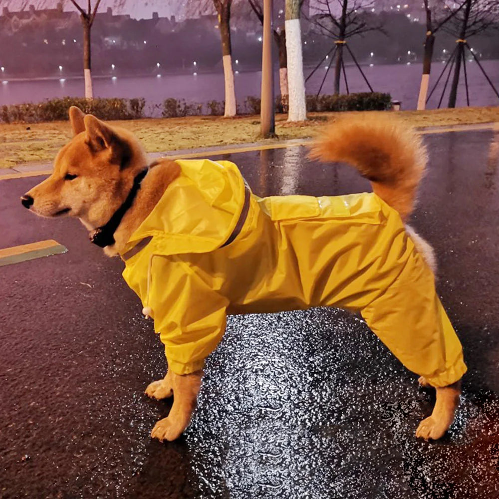 Dog Raincoat, Jumpsuit Rain Coat for Dogs Pet, Cloak Labrador, Waterproof Golden Retriever Jacket