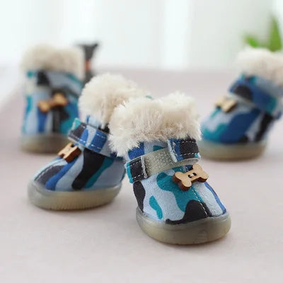 Thick Snow Pets Puppies Shoes For Dogs Chihuahua, Yorkshire, Plush Cats Winter Warm Boots Wear Supplies