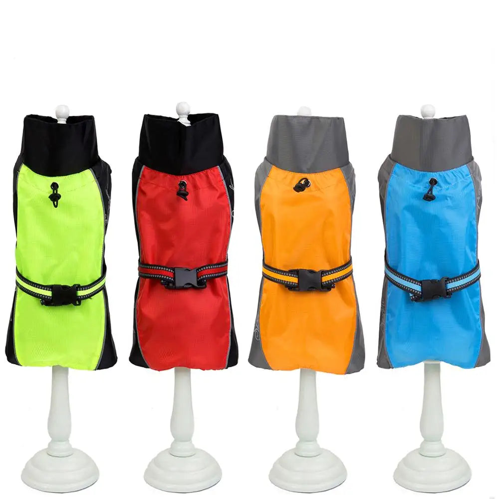 Pet Dog Rain Coat Waterproof Jackets, Breathable Assault Raincoat for Big Dogs Cats