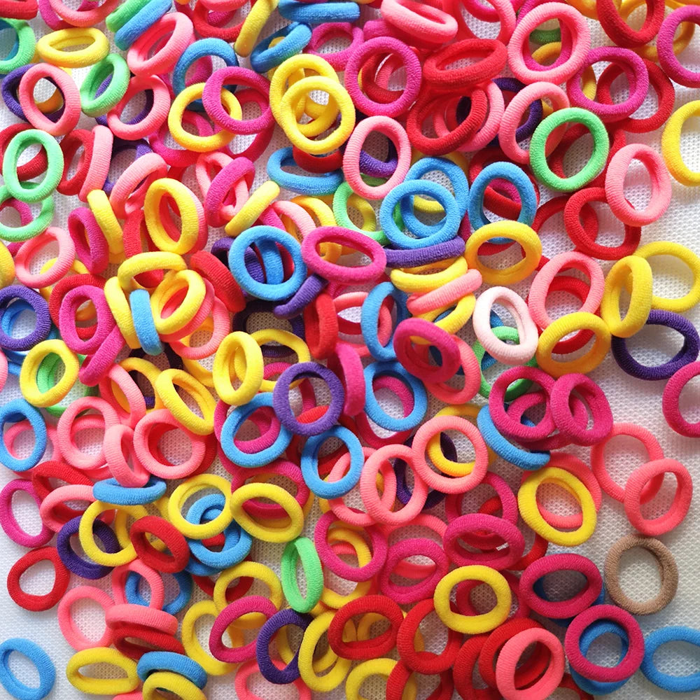 100pieces/Set Pet Elastic Hair Band Cute Dog Grooming Hair Accessories Diameter 0.87inch Colorful Puppy Rubber Band