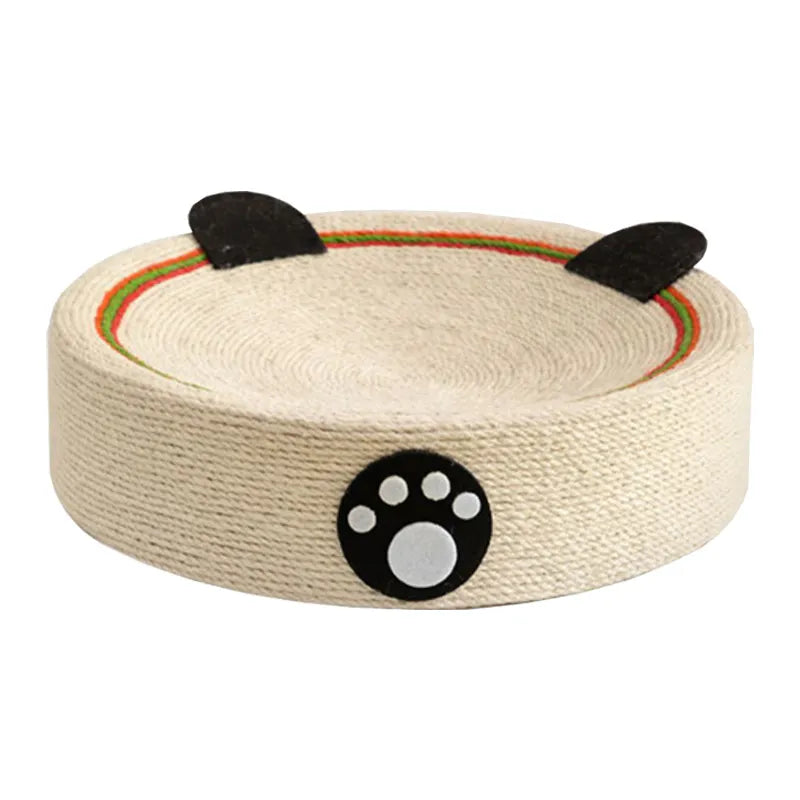 Round Cat Scratcher Pad, Sisal Weave Cats Scratching Board 2 in 1, Cat House, Grinding Claws Cats Training Toys, Furniture Supplies