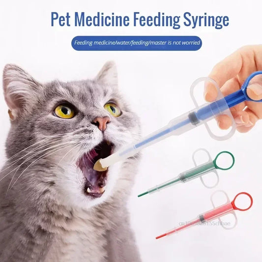 1Set Pet Pills Applicator, Cats Dogs Syringe Medicine Water Milk Feeder Insect Repellent Supplies Can Clip Pills, Pet Water Feeder