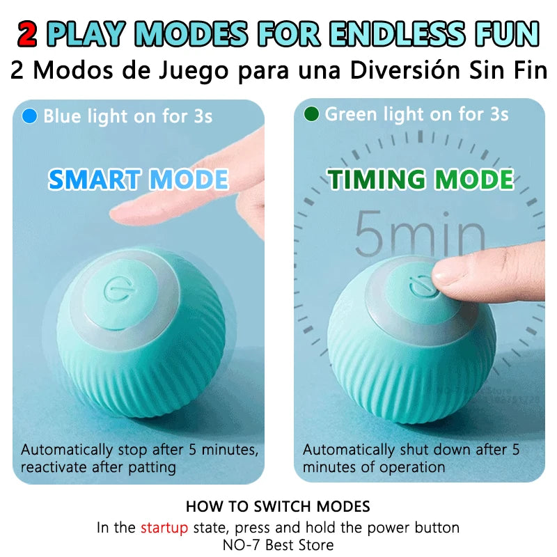 Interactive Ball Smart Cat Toys, Electronic Interactive Cat Toy, Indoor Automatic Rolling Magic Ball