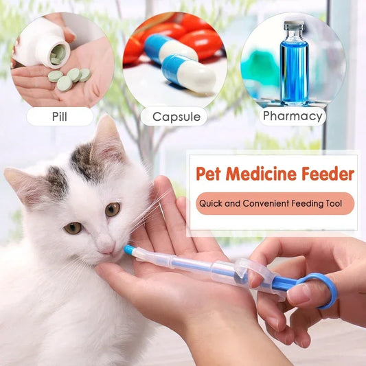 1Set Pet Pills Applicator, Cats Dogs Syringe Medicine Water Milk Feeder Insect Repellent Supplies Can Clip Pills, Pet Water Feeder