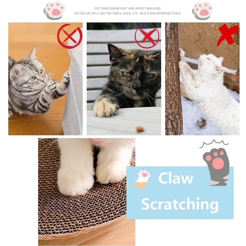 Cat Scratching Board, Furniture Protection Post Grinding Claw Scratch Corrugated Paper, Wear-resistant Cat Nest