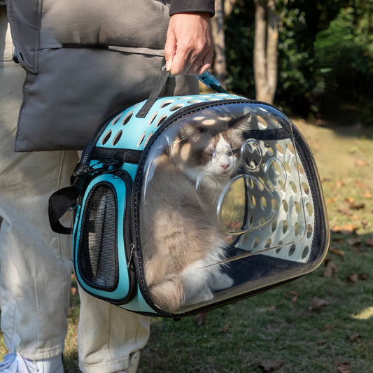 New Cat Space Capsule, Transparent Cat Carrier Bag, Breathable Pet Carrier, Small Dog Cat Backpack Travel Cage, Handbag for Kitten