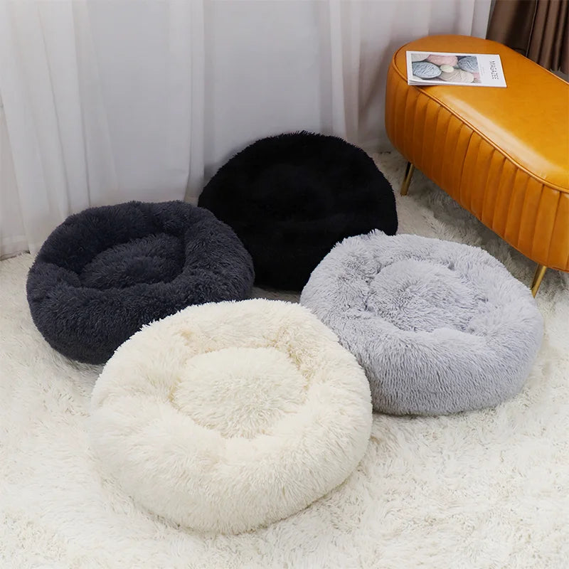 Super Soft Pet Bed, Kennel Round Cat Mat, Warm Sleep Bag, Long Plush Dog Puppy Cushion Mat