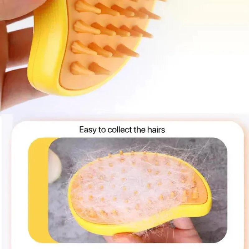 Cat Steam Brush, Pet Triple Beauty Comb, Dog Grooming Hair Removal Comb