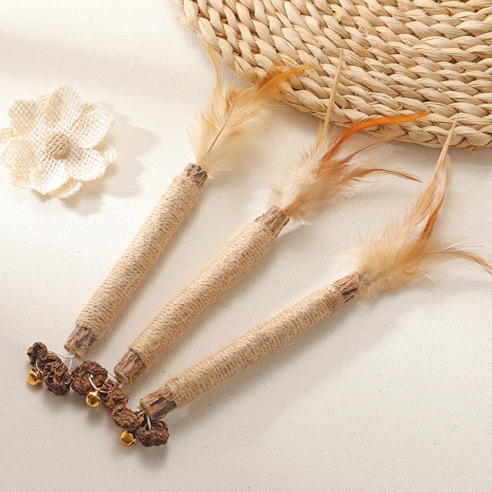 Natural Matatabi Pet Cat Snacks Sticks, Cleaning Tooth Catnip