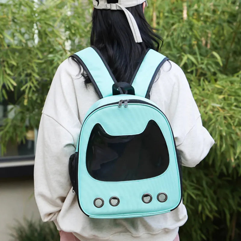 Pet Carrier Bag, Cat Bag Pets Backpack Outgoing Carry Cats, Double Shoulder Bag, Travel Breathable Bags