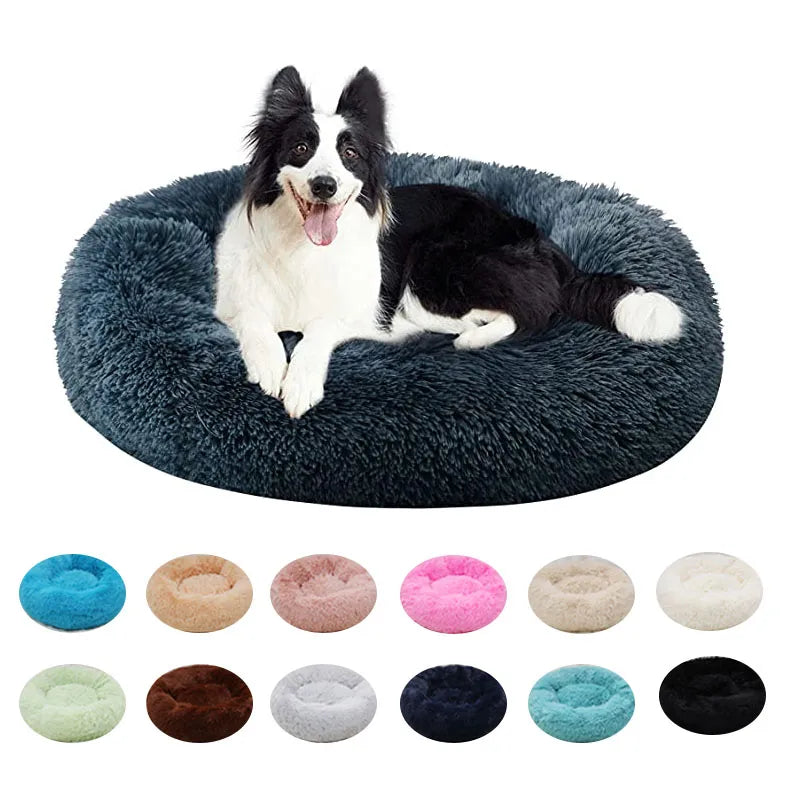 Super Soft Pet Bed, Kennel Round Cat Mat, Warm Sleep Bag, Long Plush Dog Puppy Cushion Mat