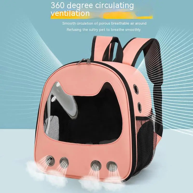 Pet Carrier Bag, Cat Bag Pets Backpack Outgoing Carry Cats, Double Shoulder Bag, Travel Breathable Bags